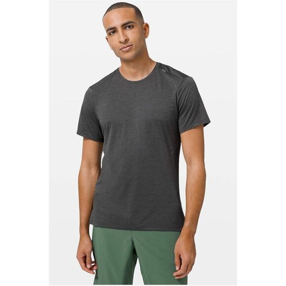 Lululemon Fast and Free Short Sleeve Shirt Heathered Graphite Gray Size Medium - Picture 2 of 10